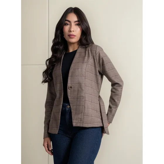 Blazer Para Mujer Color Caqui