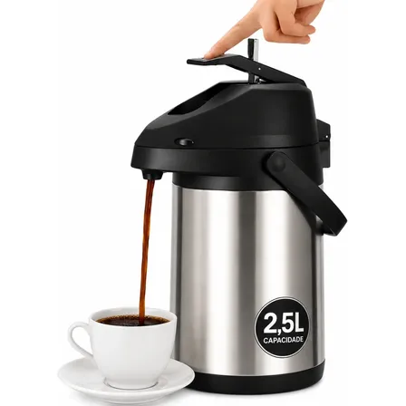 Garrafa Térmica Inox 2,5 Litros Café Tereré Chimarrão Hotel