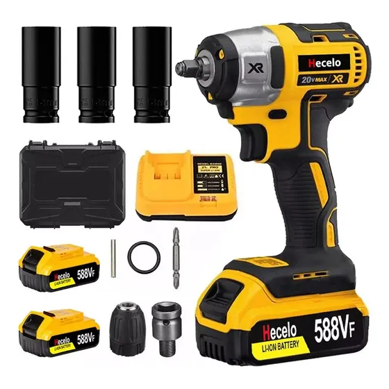 Pistola Impacto Llave Inalámbrica Batería De 2 Pilas 1/2 Hecelo DW5C2BPA 20V