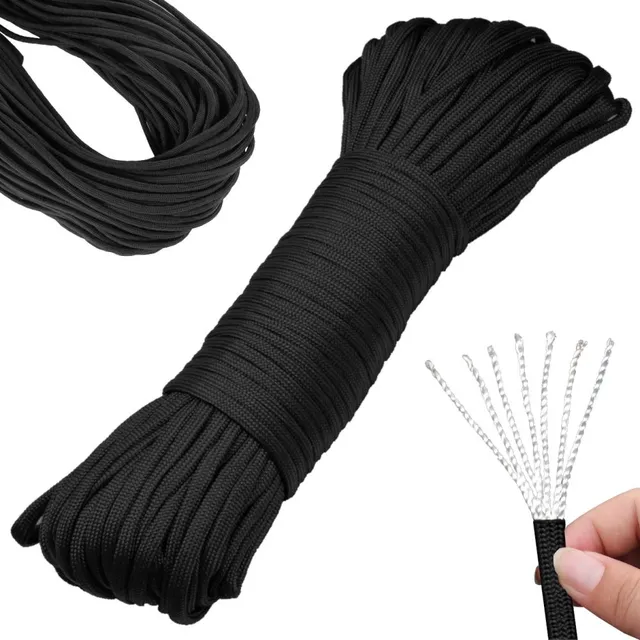 Paracord Corda 10 Metros Multiuso Guepardo Preta Paracord Corda 10 Metros Multiuso Guepardo Preta