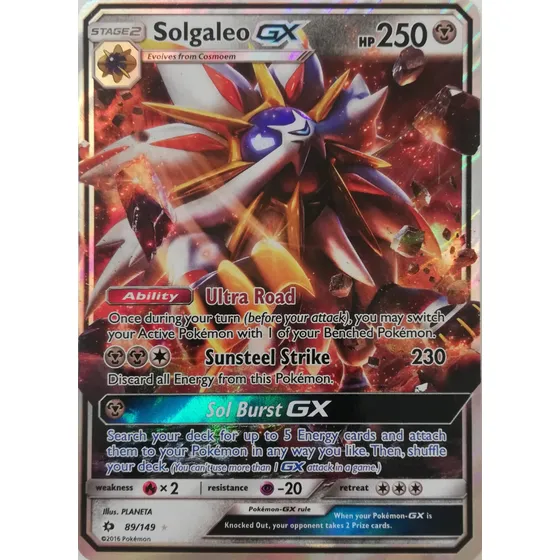 Pokémon Tcg Solgaleo Gx 89/149 Full Art