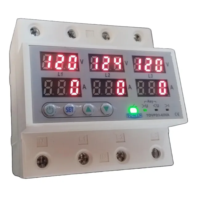 Protector De Voltaje Trifasico Integral Digital 100a 120v