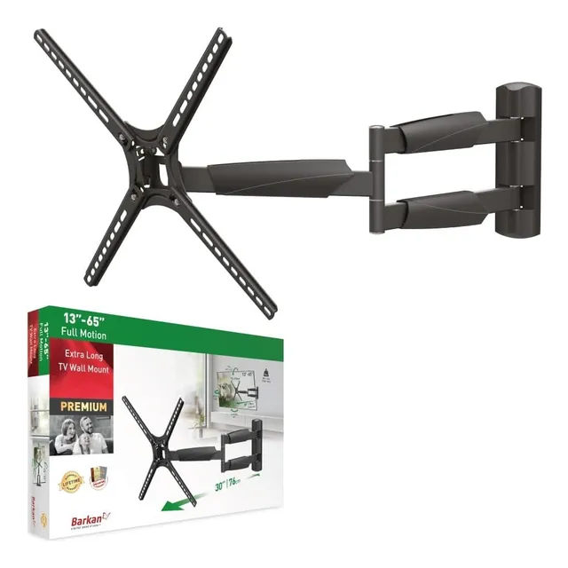 Soporte Para Pantalla 55 Pulgadas Largo Brazo Movible Negro