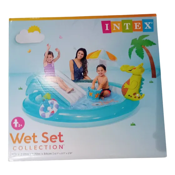 Piscina Tobogán Cocodrilo Inflable Intex Wet Set