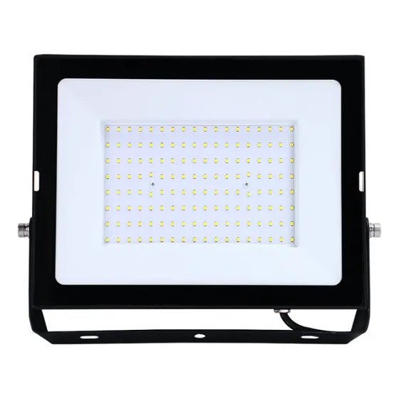 Foco Proyector De Area Led Slim 150w Exterior Sec Carcasa Negro Luz Blanco Frío
