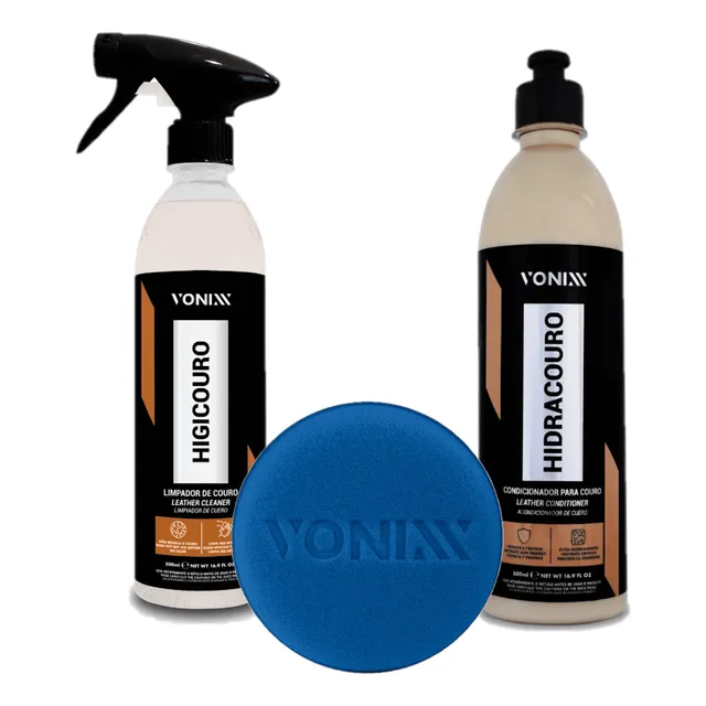 Kit Limpiador De Cuero Vonixx Hidracouro + Higicouro 500ml