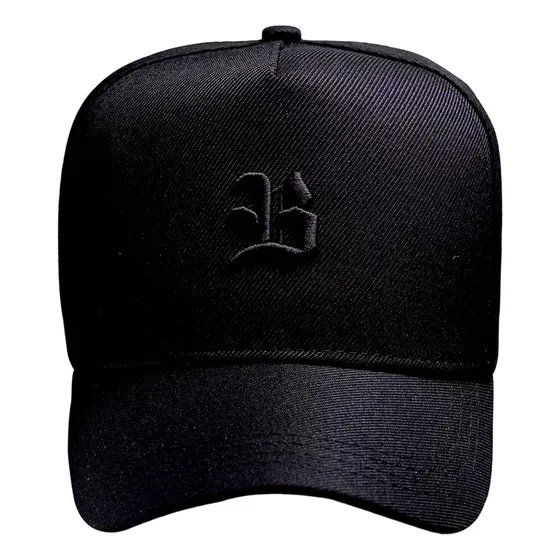 Boné Masculino Preto Snapback Logo Basic All Black Blck