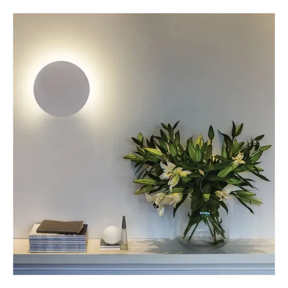 Eclipse Led E27 Aplique De Pared Circular 30cm Moderno Deco