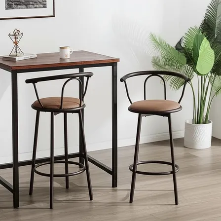 Silla Bar Alta Giratoria/ Elegante/ Moderna/ Resistente Color Cafe