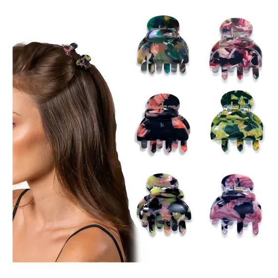 Cobahom 12 Pcs Pequeños Clips De Pelo Mini Garras De Wnqyj