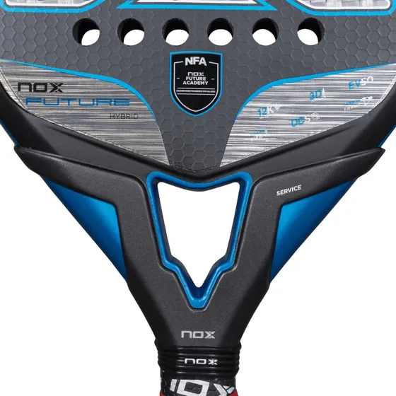 Paleta De Padel Nox Future Attack Hybrid 12k Carbon Importad Negra Plata Azul
