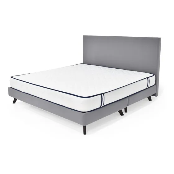 Cabecero + Base Cama Santorini King Tela + Colchón Varna
