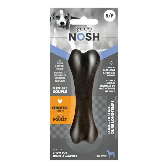 Hueso Masticable Juguete Perros Sabor Pollo Zeus Nosh Flex M