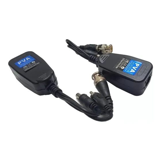 Video Balum Hd Rj45 3 En 1 Audio + Video + Corriente (par)