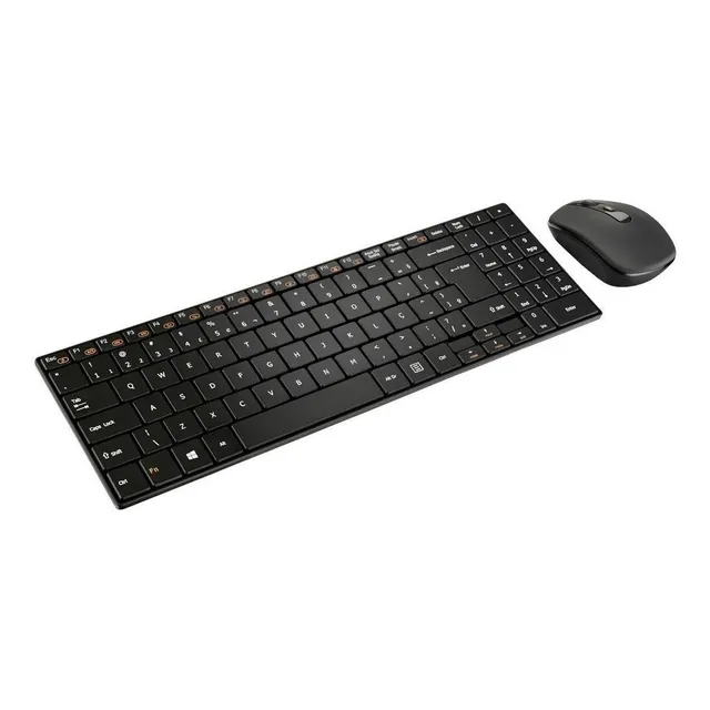 Kit Teclado E Mouse Sem Fio Tc202 Slim Usb Preto Multilaser Kit Teclado E Mouse Sem Fio Tc202 Slim Usb Preto Multilaser