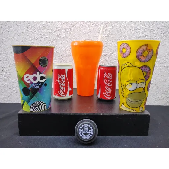 Lote Coca Cola Latas Radio Vasos Yo-yo Con Detalle 6-pack