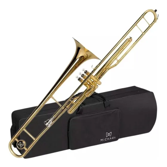 Trombone De Pisto Sib Laqueado Michael Wtpm35n Com Case