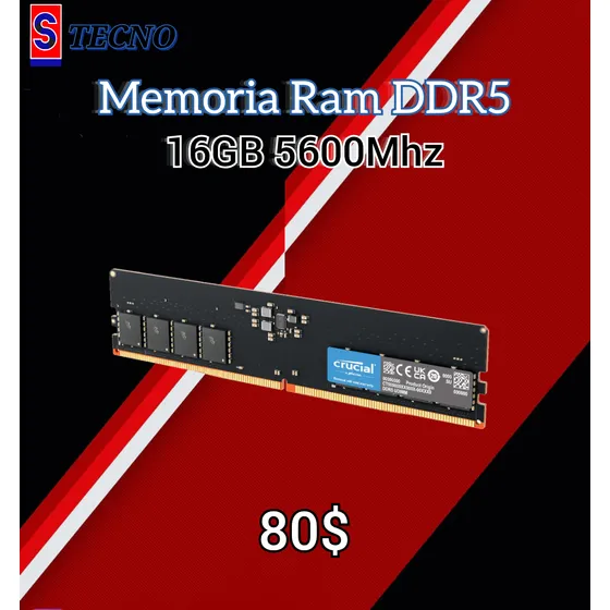 Memoria Ram Crucial Ddr5 16gb