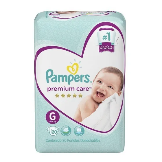 Pampers Pañales Premium Care Talla G 20 U
