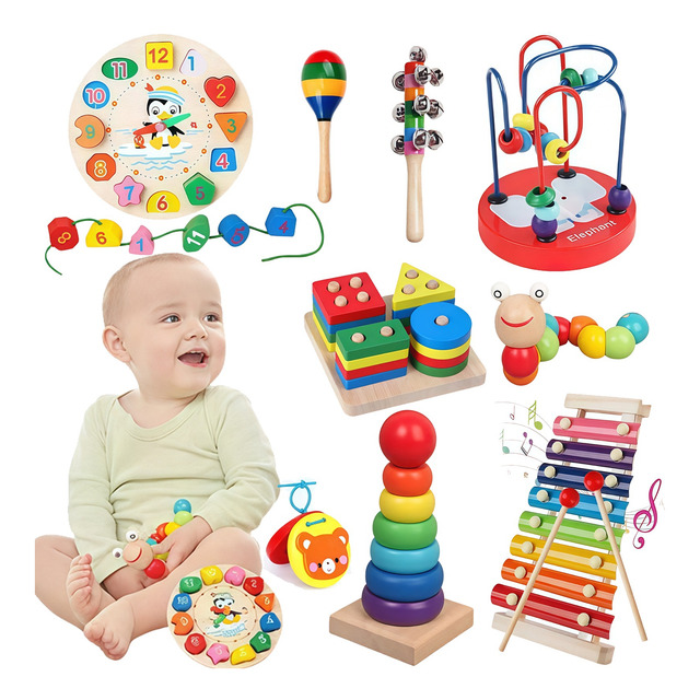 9 Pecas Kit Brinquedos Pedagógicos Primeira Infância 9 Pecas Kit Brinquedos Pedagógicos Primeira Infância