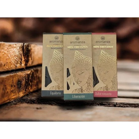 Sahumerios Mini Tibetanos Aromanza X 12 Und-insumos Oeste Fragancia Surtidos