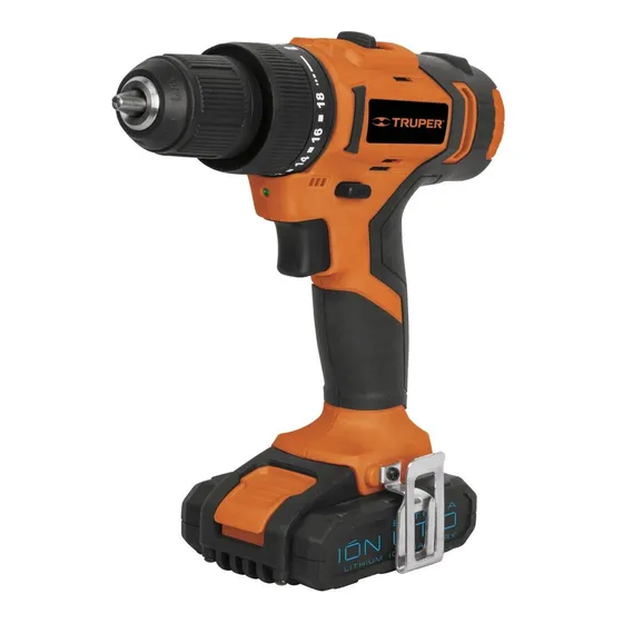 Taladro Destornillador Inalámbrico Truper 20v 1/2 18154 Color Naranja oscuro