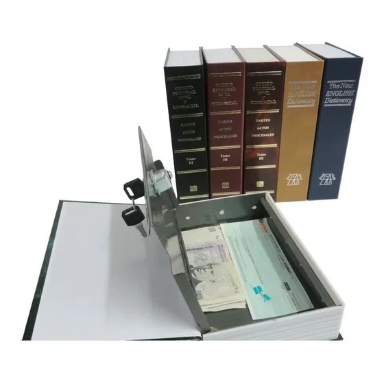 Caja Fuerte Simulando Libro Cofre Portavalores 240x155x55 Mm