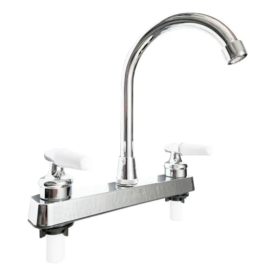 Llave Mezclador Para Lavaplatos Grifo Cuello Ganso Cromado