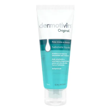 Sabonete Líquido Facial Pele Mista Dermotivin Original 70ml
