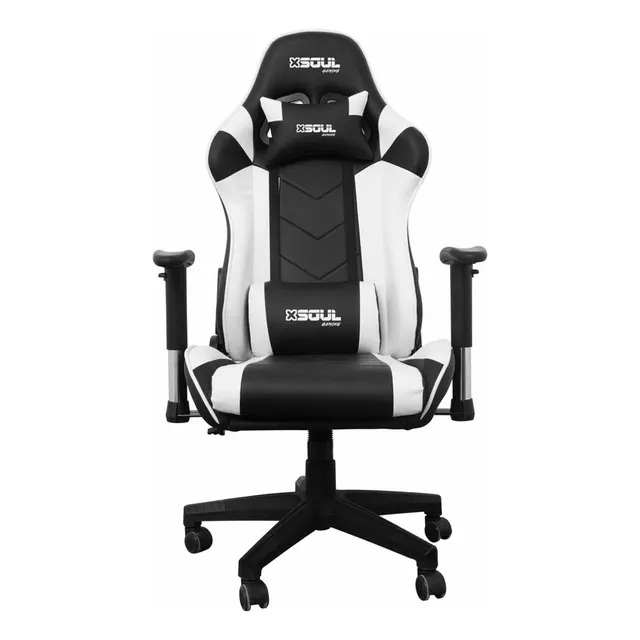 Sillon Gamer Soul Profesional Silla Gaming Ergonomica Reclin Color Blanco Material del tapizado Cuero sintético