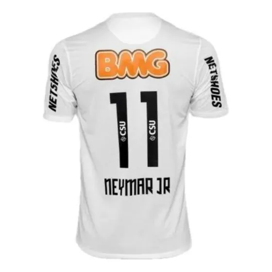 Camiseta Retrô Santos Azul/branca Neymar