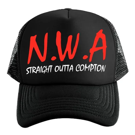 Gorra Unisex Black De Malla N.w.a Nwa Straight Outta Compton