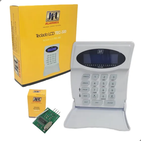 Teclado Jfl Tec-300 C/ Receptor Mrf-01 Para Sensores Sem Fio