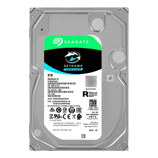 Disco Rigido 8tb Seagate Skyhawk 1 Color Gris