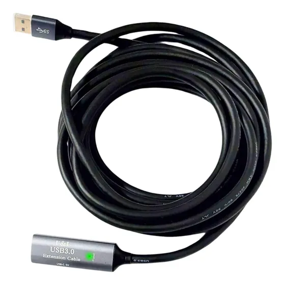 Cabo Extensor Usb Versão 3.0 Amplificado Ativo 5 Metros 