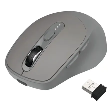 Mouse Sem Fio X7 Bluetooth 2,4ghz Recarregável Ergonômico Cinza