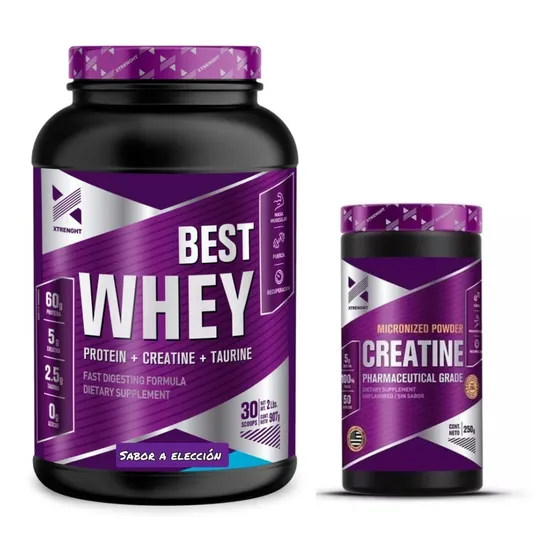 Best Whey Protein 2lbs + Creatina Micronizada 250g- Xtrenght