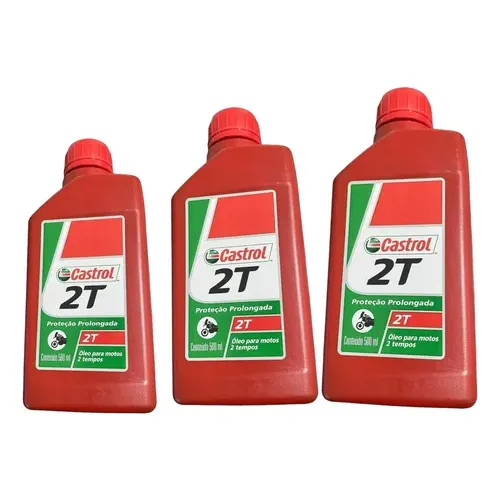 Kit 3 Óleo Castrol Para Motores 2 Tempos 500ml Motoserra