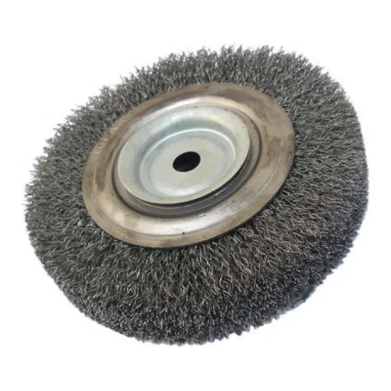 Escova De Aço Circular 6 X 3/4 Fio Ondulado Para Esmeril Top