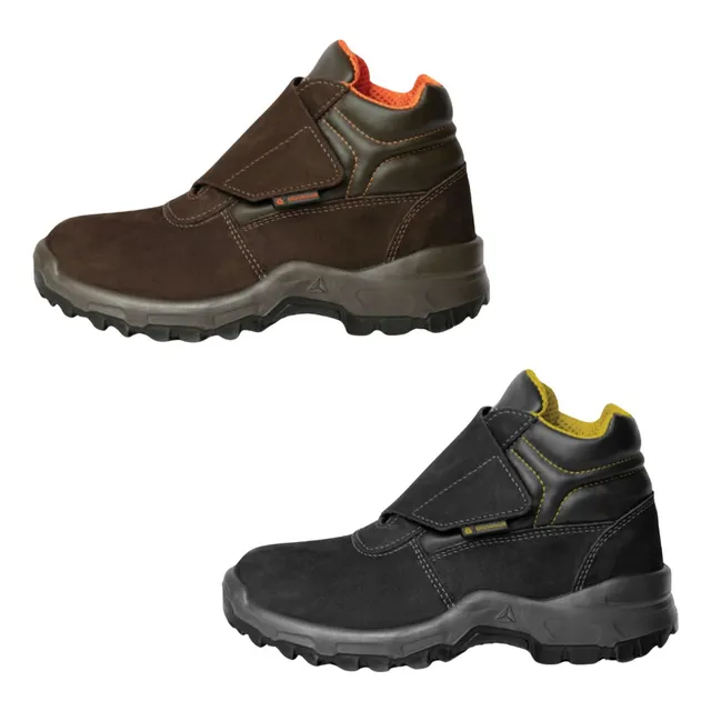 Bota De Couro Nobuck Velcro Vitoria Sra Delta Plus