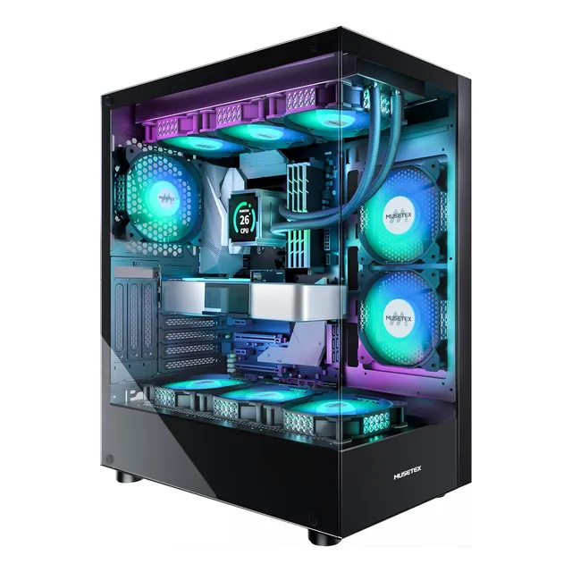Ventiladores Musetex Pc Case Atx 6 Pwm Argb Preinstalados, T