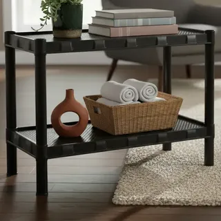 Agraplast Estante Modular Plástica Preta com 2 Prateleiras 52cm Altur
