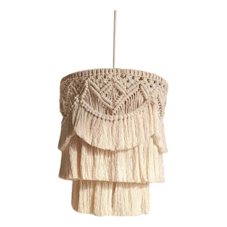 Macramé Lámpara Sombra Lámpara Tejido Decorativo Boho Macramé Lámpara Sombra Lámpara Tejido Decorativo Boho