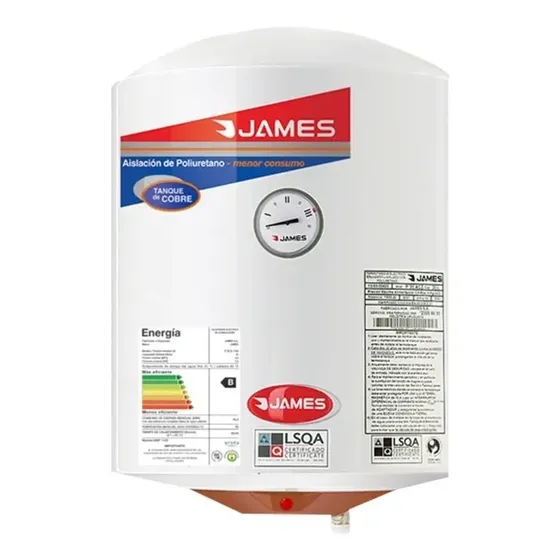 Calefon James Cobre 60 Lts Poliuretano Inyectado Eternos Js Blanco | Cuotas sin interés