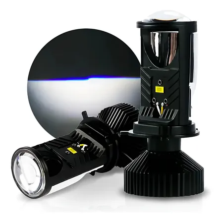 Par Ultra Led H4 Projetor Elíptico Canhão Canbus 8.500lm 72w