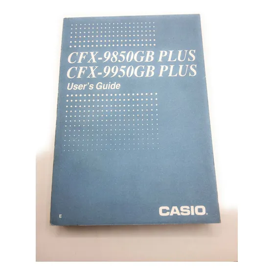 Cfx 9850gb Plus Casio Guía De Usuario