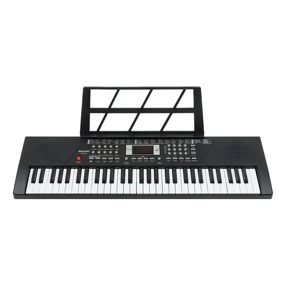 Teclado Musical Iniciante Piano Eletronico 61 Teclas Cor Preto