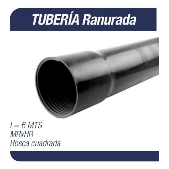 Tubo Pozo  Pvc Ranurado 8 PuLG (al Costo)  6mts Tubrica