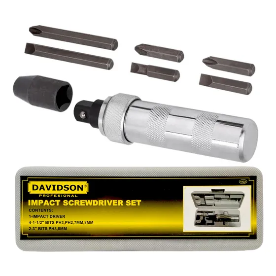 Destornillador De Impacto + Puntas - Davidson
