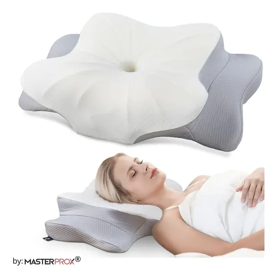 Almohada Cervical Para Cuello Y Hombro Ortopédica Cojín Ergonomico Cuello Memory Foam Premium Cervical Alivio By Master Prox®